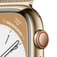Apple Watch Series 8 GPS + Cellular 41mm Gold Stainless Steel Case with Gold Milanese Loop