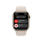 Apple Watch Series 8 GPS + Cellular 45mm Gold Stainless Steel Case with Starlight Sport Band - Regular