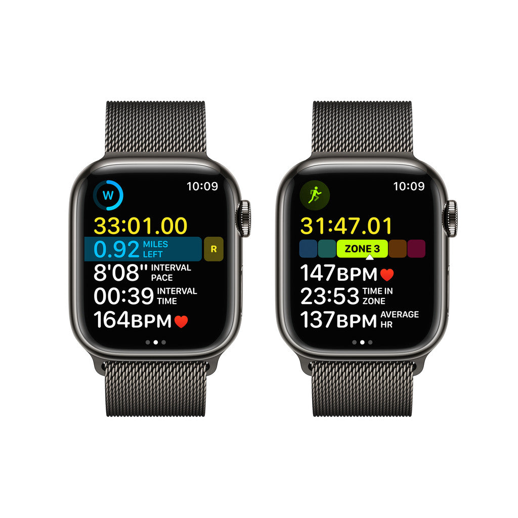 Apple Watch Series 8 GPS + Cellular 41mm Graphite Stainless Steel Case with Graphite Milanese Loop