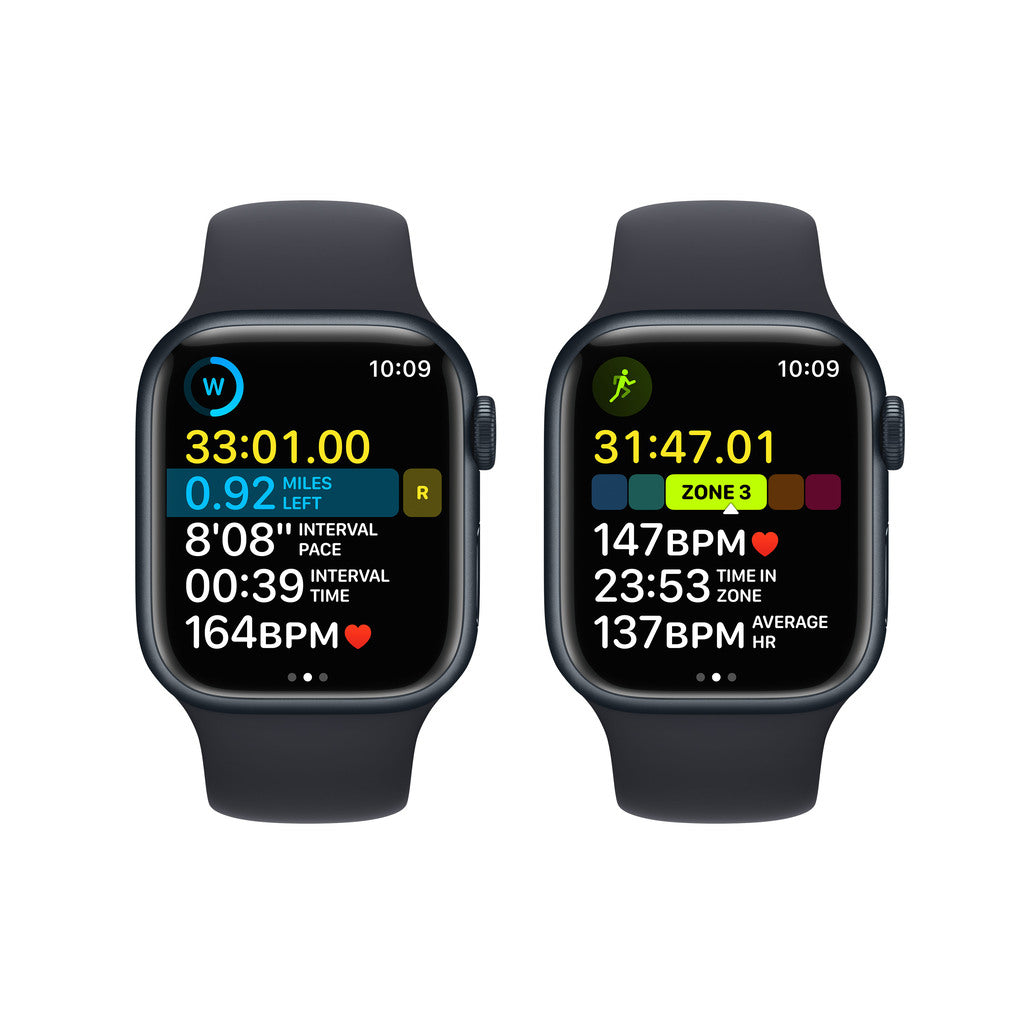 Apple Watch Series 8 GPS + Cellular 41mm Midnight Aluminium Case with Midnight Sport Band - Regular