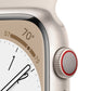 Apple Watch Series 8 GPS + Cellular 41mm Starlight Aluminium Case with Starlight Sport Band - Regular
