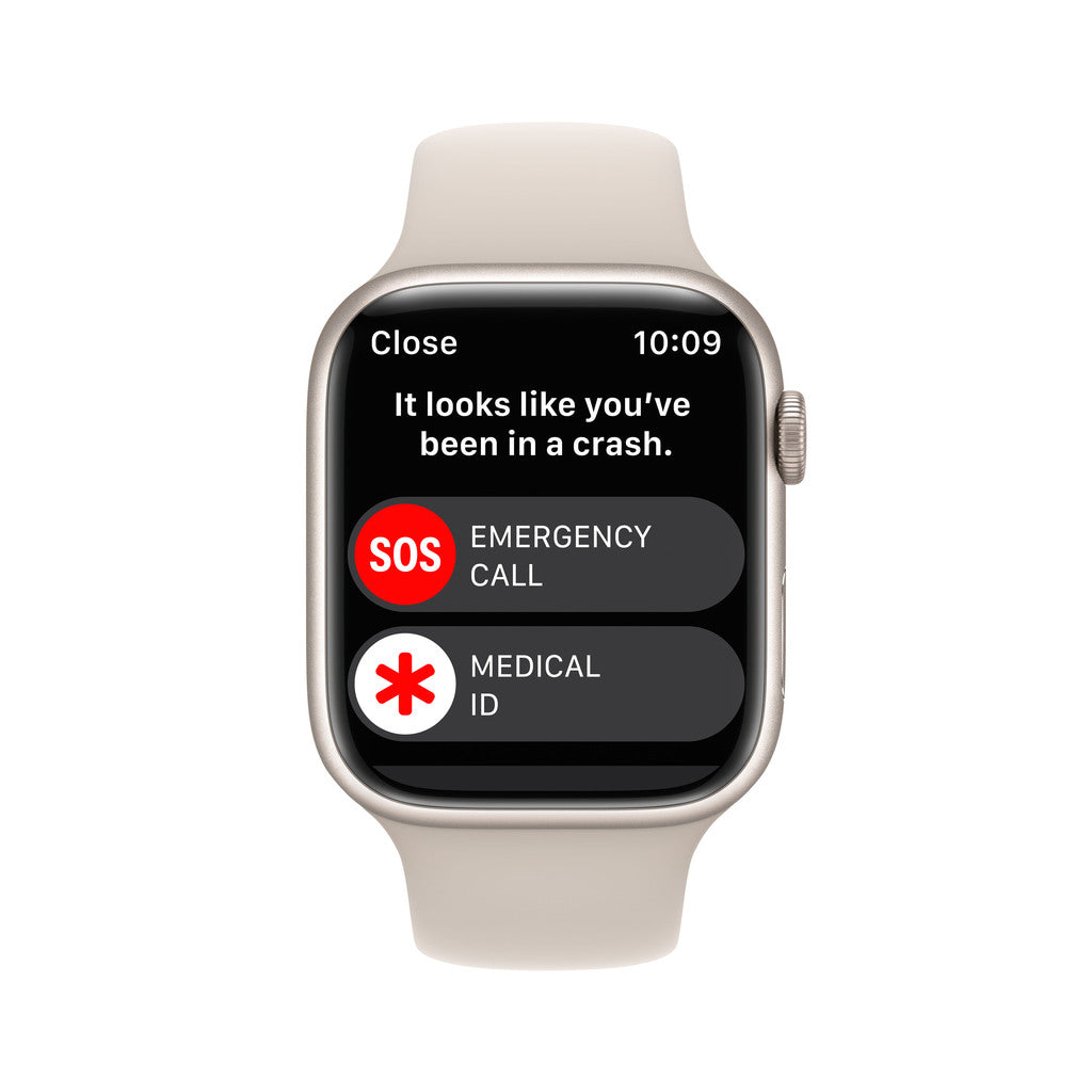 Apple Watch Series 8 GPS + Cellular 45mm Starlight Aluminium Case with Starlight Sport Band - Regular