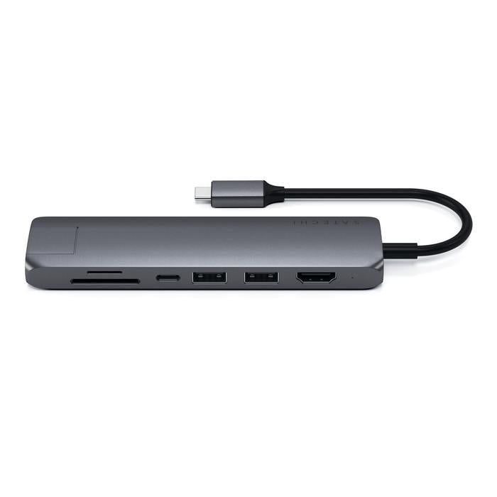 Satechi - Adaptador USB-C Slim Multiportas c/ Ethernet (Cinzento Sideral)
