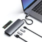 Satechi - Hub USB-C com adaptador para SSD (Cinzento Sideral)